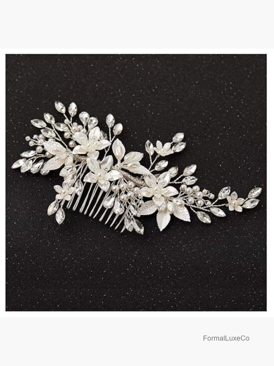 Handmade Pearl Flower Bridal Hair Comb Wedding Hair Clip Accessory